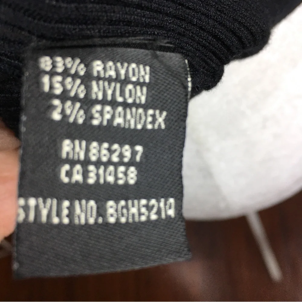 BCBGMAXAZRIA Black Cardigan & Shell Sweater Beaded Diamond Design Size M - Picture 13 of 16